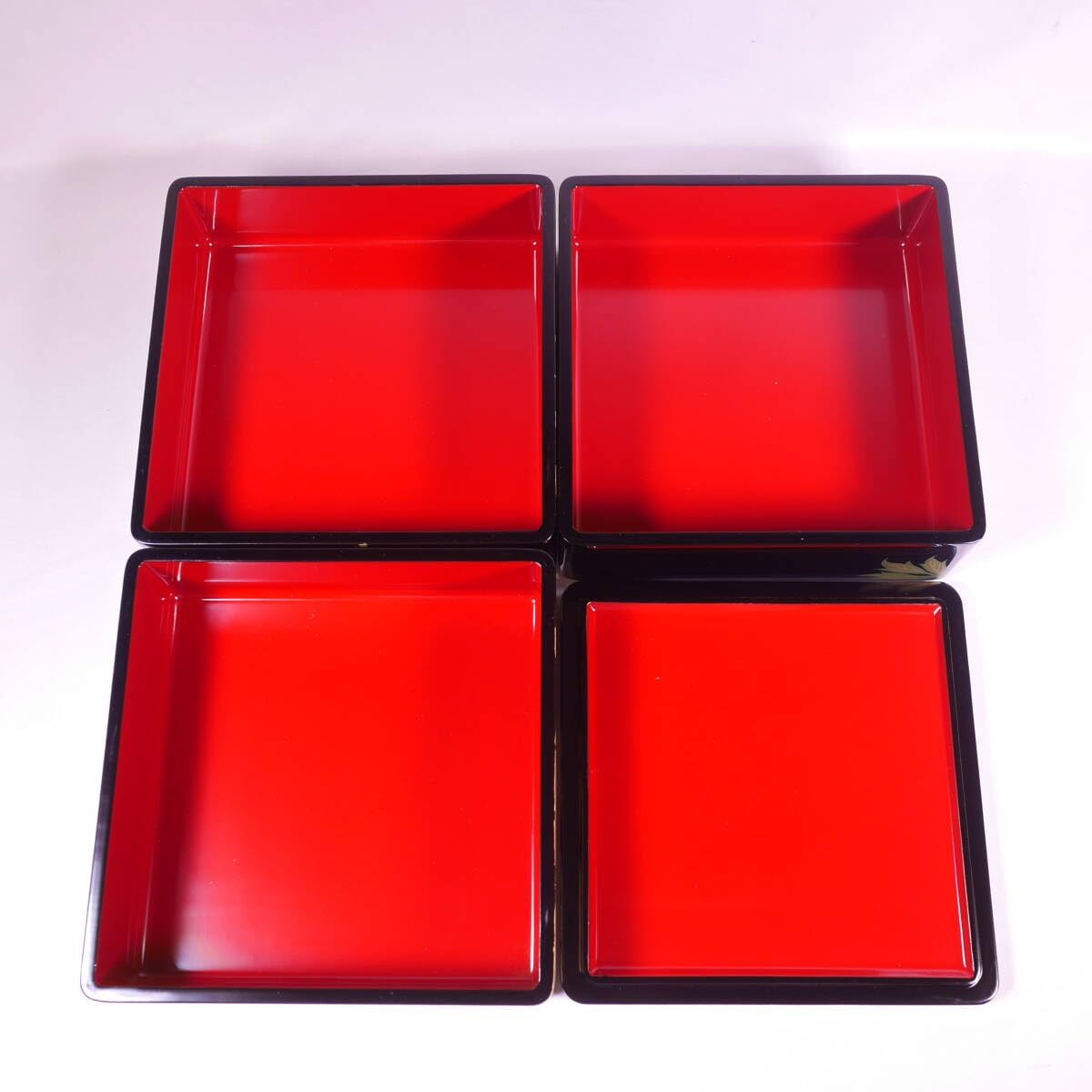 三段丸重 重箱 川連漆器 三段丸重 重箱 川連漆器 銀間