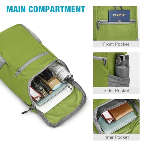Image of G4Free Lightweight Packable Hiking Backpack for Men Women Small Hiking Daypacks Foldable Shoulder Pack Casual Outdoor Bag 11L