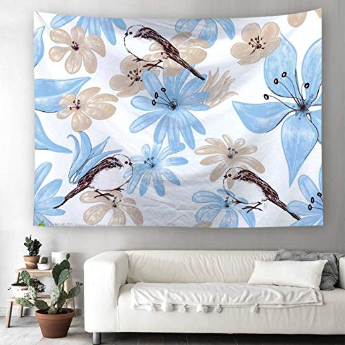 Tenture murale decoration oiseaux pour habiller un grand mur vide - 5