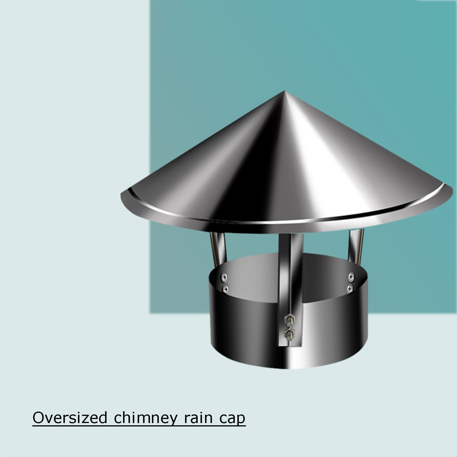 QWEASDF Comignolo Cappello,Il Top Verticale Fumi in Acciaio,Cappello Cinese Canna Fumaria Stufe Legna, Pellet E Caldaie, Fumaiolo Resistente al Calore,Griglia Antintrusione,d27cm/10.63in