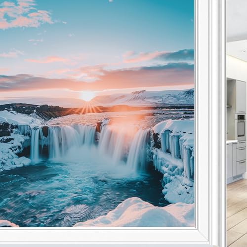 Vinilo Decorativo Vintage Waterfall para Ventanas 27.6x39.4 in