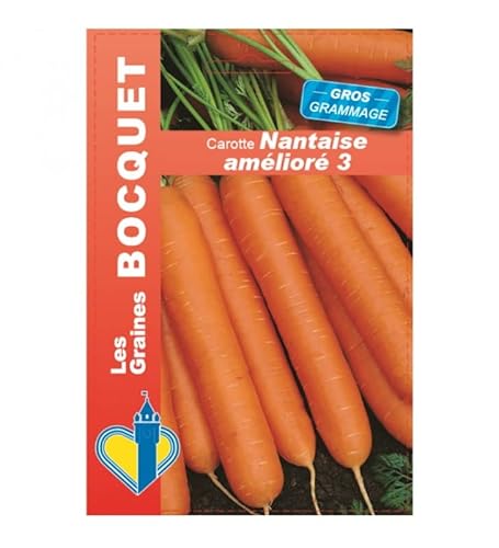 Sachet de graines de Carotte nantaise améliorée -3 gros grammage - 21 g - LES GRAINES BOCQUET