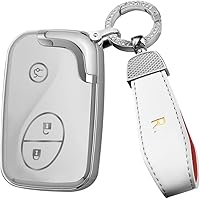 Vista 8 de ontto Funda para mando a distancia compatible con Lexus de 3 botones, protector de llave de coche de TPU suave para Is250 Is300C Ct200H, accesorios