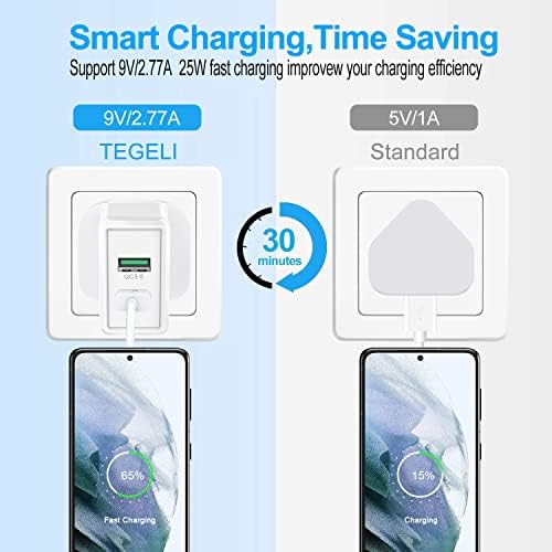 25W USB C Plug and Cable for Samsung Type C Super Fast Charger Plug and Cable 1M for Samsung Galaxy S22 Ultra/S22+/S22/A13/A53/A73/S21 Ultra/S21+/S21/S20/Z Flip3/Note20/20 Ultra/Note10/10+/S10/S9/S8