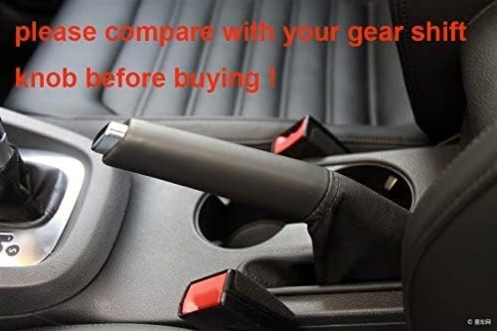 Compatible with Volkswagen Jetta 2011-2016 / Golf 2015 2016 / Beetle Passat 2012-2016 Leather Cover for Hand-Brake Levels Handle-bar Parking Accessories Black