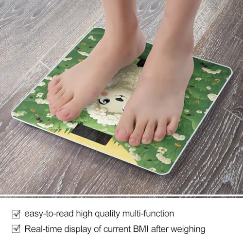 Báscula digital con diseño de oveja de vidrio templado miniatura 5