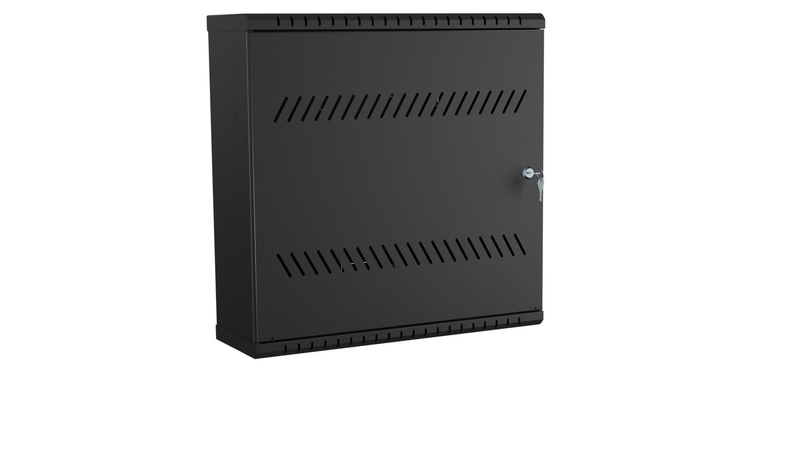 CCTV Netzwerkschrank 19 Zoll 3HE + 4HE 180 mm | Serverschrank aus Stahl | Mini DVR, Gehäuse für eine Videoüberwachungskamera, Server Gehäuse, Kompakte Abmessungen, Schwarz