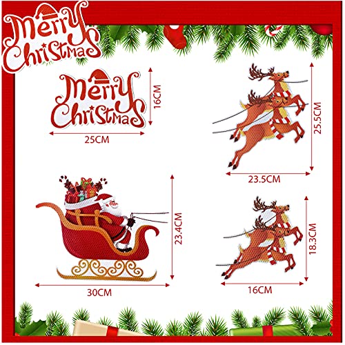 image for TOODOO 11 Pieces Christmas Garage Door Decorations for Door Magnets Sa