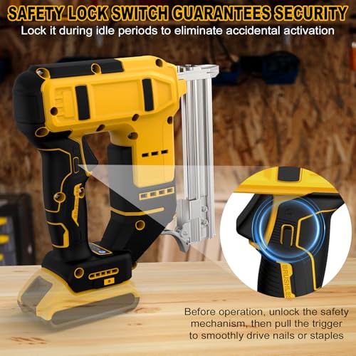 Image of 18 Gauge Cordless Brad Nailer for Dewalt 20V MAX Battery, Battery Powered Nail Gun with 1000 Nails, Lightweight Electric Nail Gun for Woodworking, DIY, Framing & Home Improvement