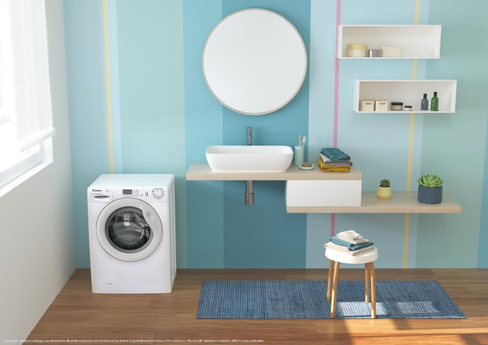 Candy EY284DWM5/1-S - Lavatrice da 8 Kg, Caricamento frontale, 1200 giri, Classe energetica A