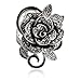 Blowin 2016 Newest Womens Ladies Gothic Vintage Stainless Steel Big Rose Flower Band Ring (8)