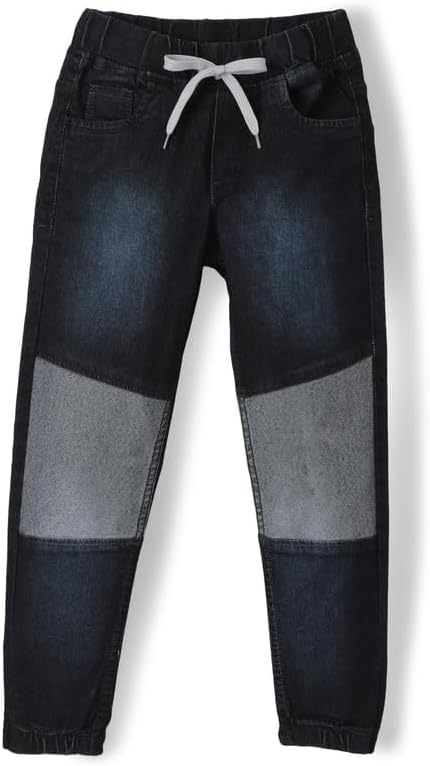 chopper club Boys Denim Jeans in Stretchable Cotton 3x1 Fabric in Slim Fit and Round Elastic with Patch - Image 3