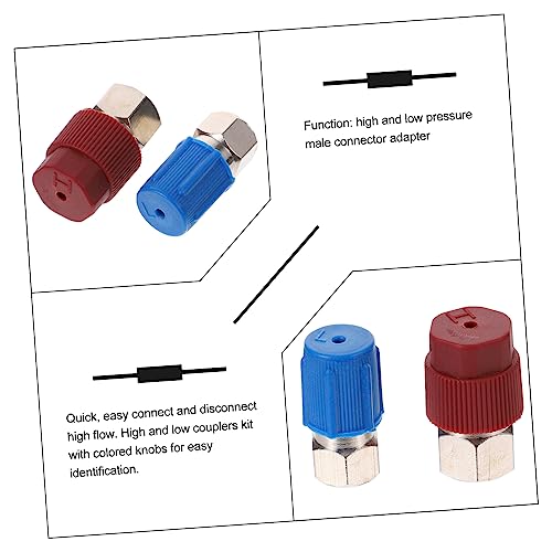 Conectores rápidos de conversión alta/baja LIFKOME, 2 piezas, para reparación de líneas de aire acondicionado automotriz, diseño deslizante miniatura 5