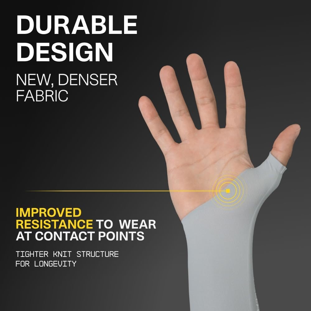 Wallhack Gaming Pro Sleeve | Low-Friction, High Comfort Performance | Improve comfort on cloth and glass mouse pads | Full sleeve Design, Exposed hand L/XL Grey