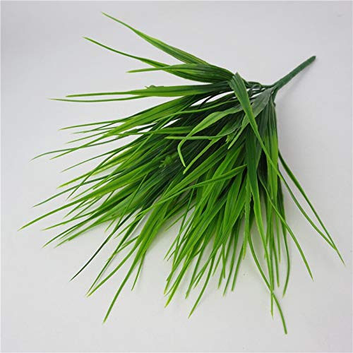 EdricShop 1piece Artificial Outdoor Plants Fake Plastic Greenery Shrubs Wheat Grass Bushes Flowers for Outside Home Garden Wedding Party