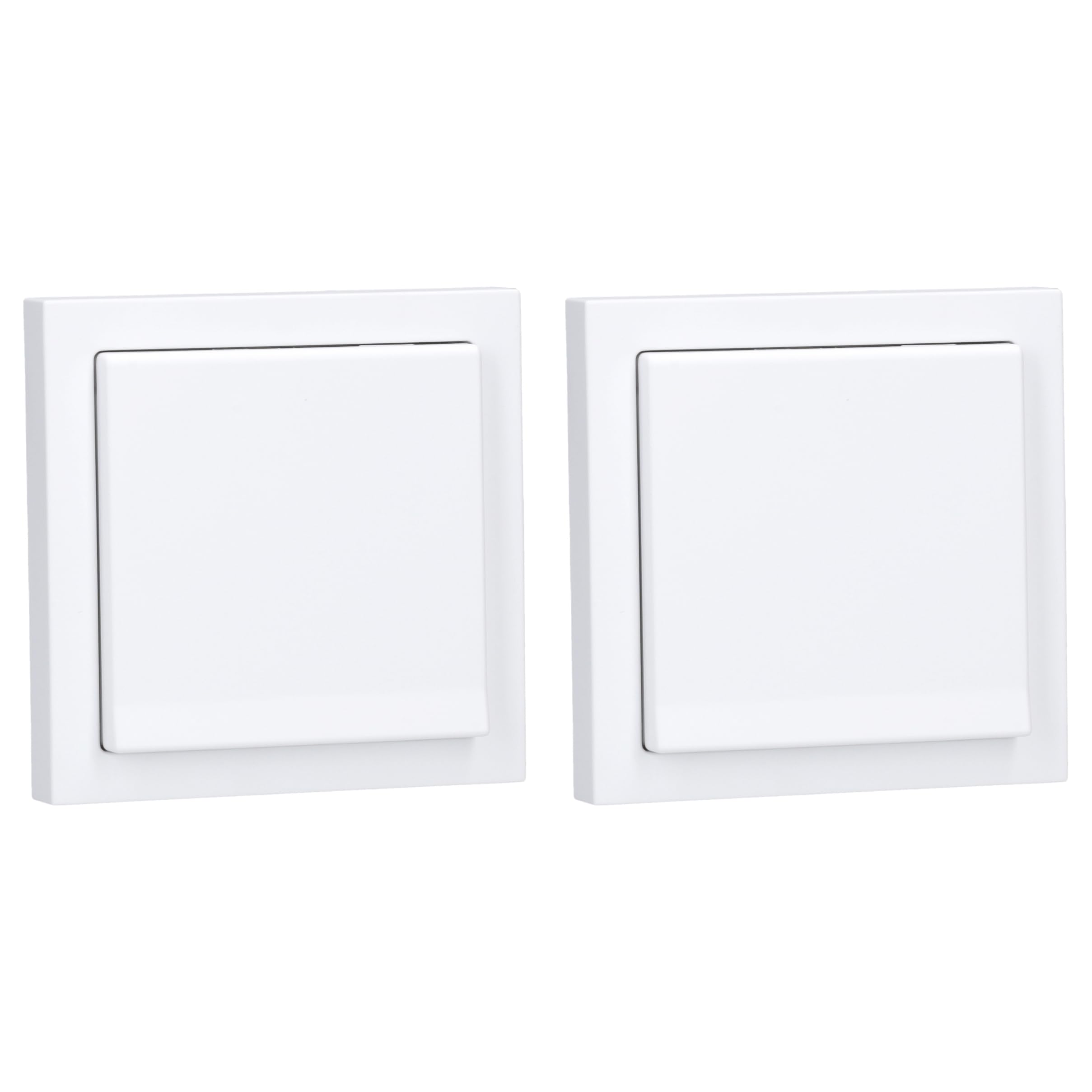 Busch-Jaeger future linear Steckdosen-Set mit Klappdeckel 1-fach 2x | 2× 20 EUK-884 SCHUKO Steckdose mit Klappdeckel + 2× 1721-884K Rahmen