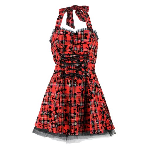 H&R London - Robe - Femme - Rouge - Medium