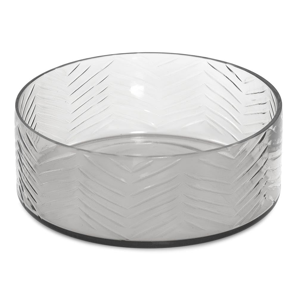 Homes r us Chevron Soap Dish, Smoke - 13.5 cm