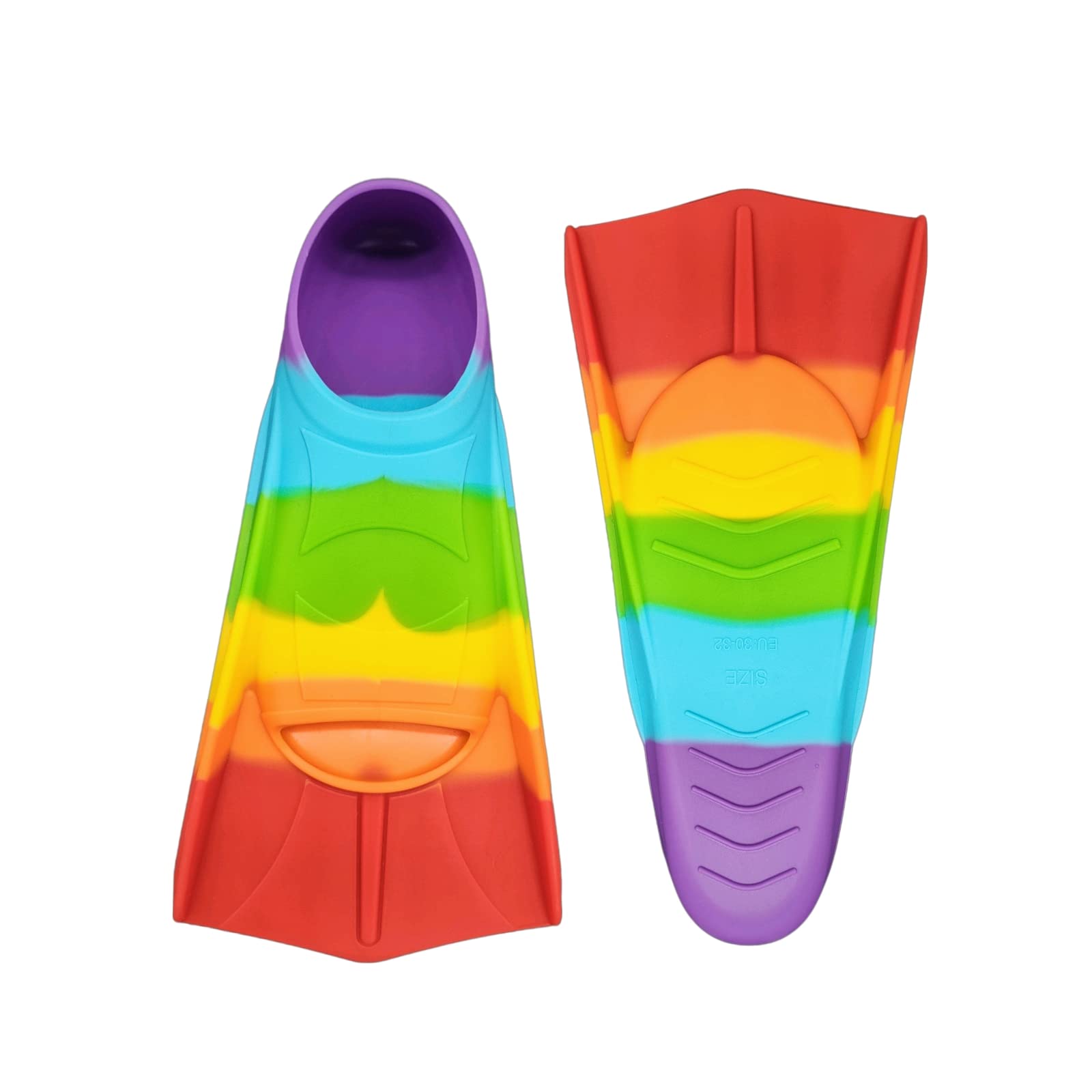 Schwimmflossen für Kinder, Bequeme Silikonflossen zum Schwimmen und Tauchen, Geeignet für Anfänger, Jungen, Mädchen, Jungen und Erwachsene
