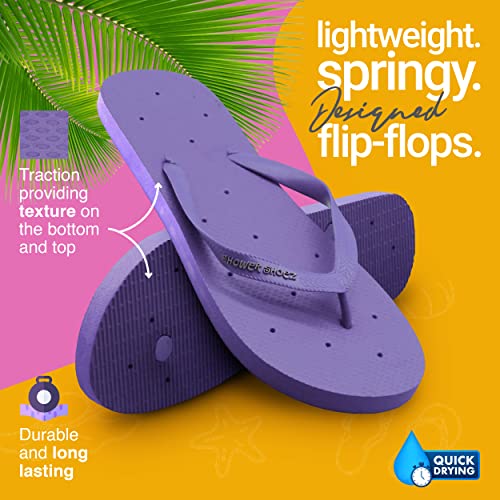 Shower Shoez Women's Non-Slip Pool Dorm Water Sandals Flip Flops (9-10, Purple, Numeric_9) #TOP7