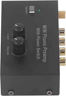 YUYTE Sound Stereo Preamplifier, Turntable Phonograph Preamplifier, Mini Adjustable Record Player Preamplifier for Phono Turntables, Sound Output