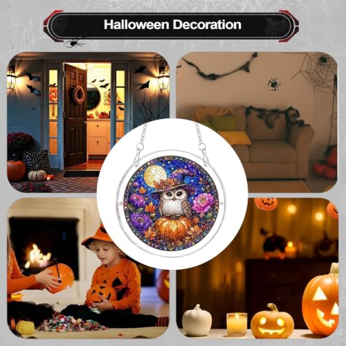 Rompecabezas acrílico 2D resistente para decorar ventanas y puertas en Halloween 5