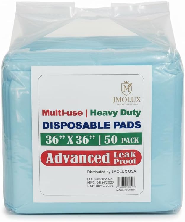 Heavy Duty Disposable Underpads 36” x 36”