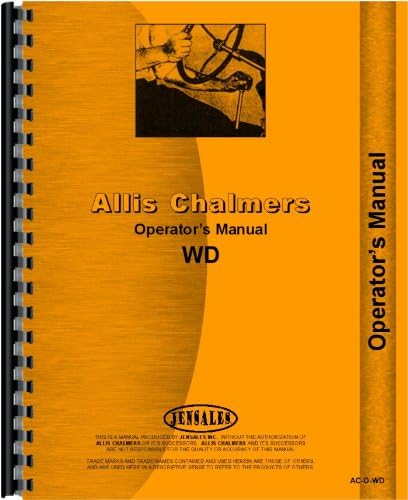 Operators Manual Allis Chalmers WD Tractor