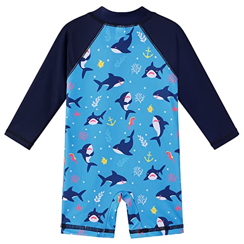 Image of XFGIRLS Baby Boys Swimsuit Toddler Sunsuit UPF 50+ Sun Protection One Piece Beach