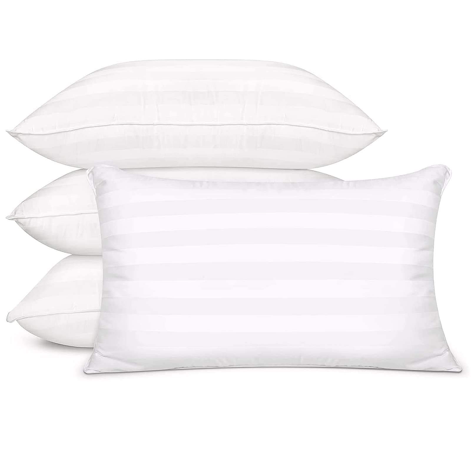 Mh Home White Hotel Quality Pillows 4 Pack, Bounce To Back Extra Soft Filling Bed Pillows For Side, Stomach And Back Sleeper, Body Pillows