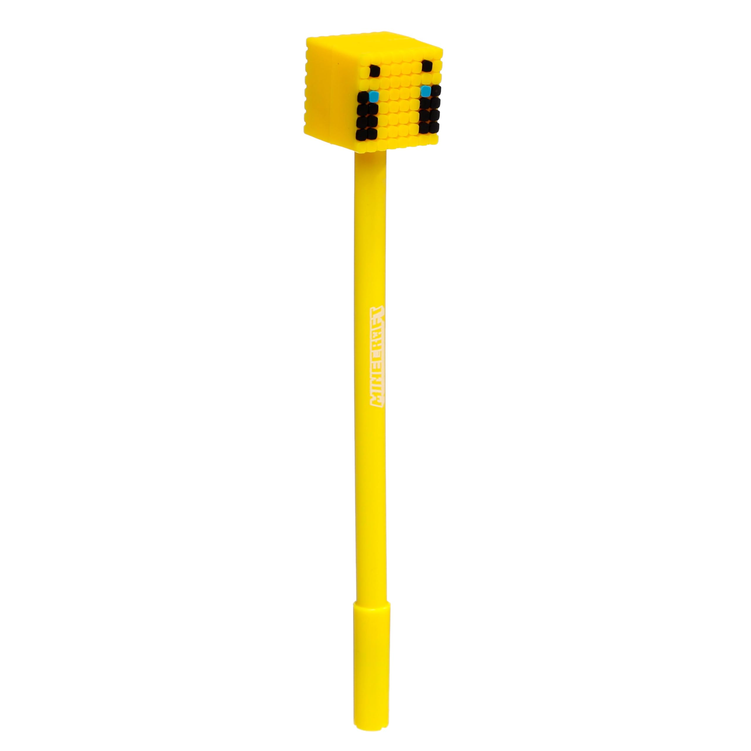 Puckator Minecraft Stylo Décoration (Cochon/Abeille/Zombie/Squelette) - Cadeau Étudiants Enseignants Fin De Trimestre