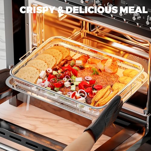 Air-Fryer-Basket-for-Oven-Air-Fryer-Basket-and-Stainless-Steel-Baking-Tray-Pant-Oven-Air-Fryer-Pan-Rack-for-Cooking-Baking-Dishwasher-and-Broiling-131-88-128-96 Air Fryer Basket for Oven Air Fryer Basket and Stainless Steel Baking Tray Pant Oven Air Fryer Pan Rack for Cooking Baking Dishwasher and Broiling 131 88 128 96