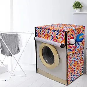 DREAM CARE Front Load Washing Machine Cover Suitable for LG 8 Kg, 8.5 Kg, 9 Kg Waterproof & Dustproof (66cms X 66cms X 87cms)_Multicolor Design 02