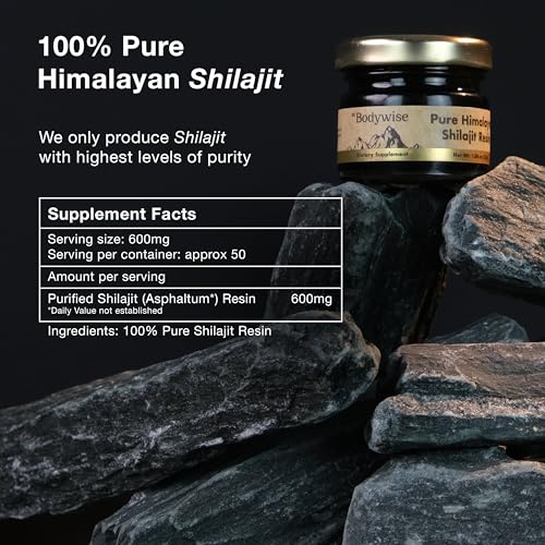 Be Bodywise Pure Himalayan Shilajit Resin I 600 mg I 75%+ Fulvic Acid & 85+ Trace Minerals | Zero Sugar I Lab Tested I Heavy Metal Free I 100% Authentic & Natural, Organic I for Men & Women I 30 gm.