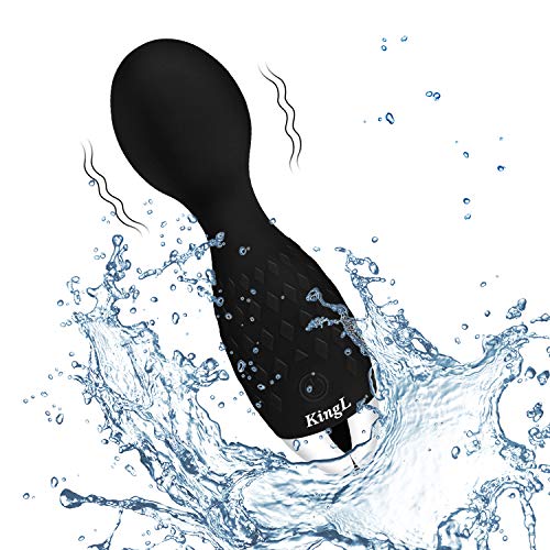 KingL Mini Wand Massager -Small Waterproof Handheld Wireless Personal Massager, USB Rechargeable Powerful