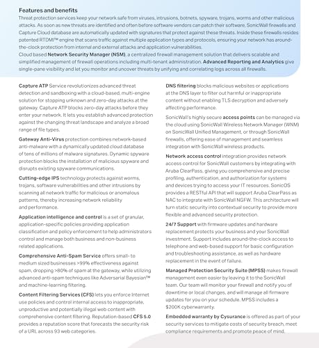 Image of SonicWall Advanced Protection Service Suite for TZ280-3 Year License (03-SSC-6215) - Capture ATP, Threat Prevention, CFS & 24x7 Support