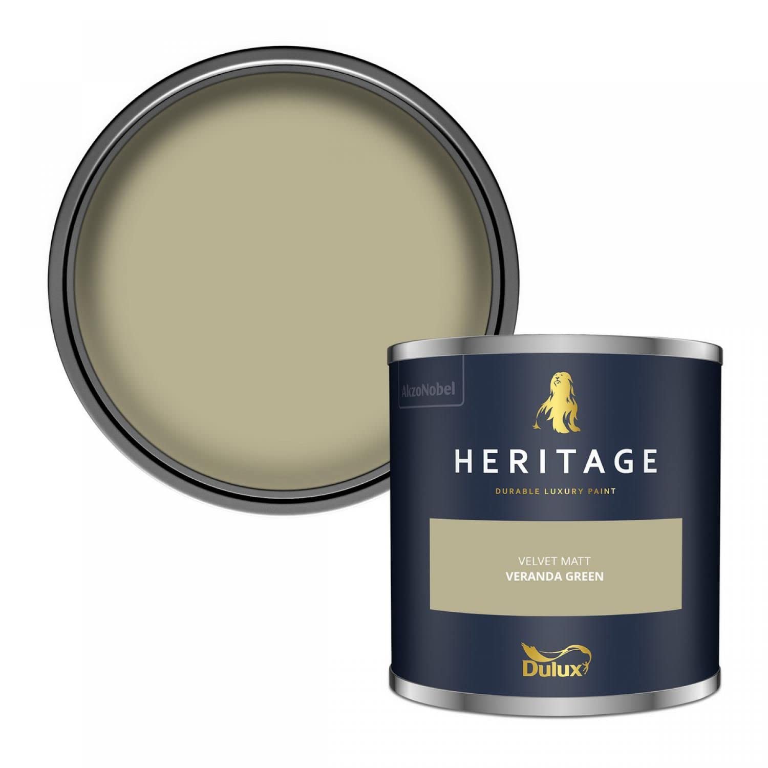 (Veranda Green) Dulux Heritage Velvet Matt 125Ml Tester Pot 5010212653890