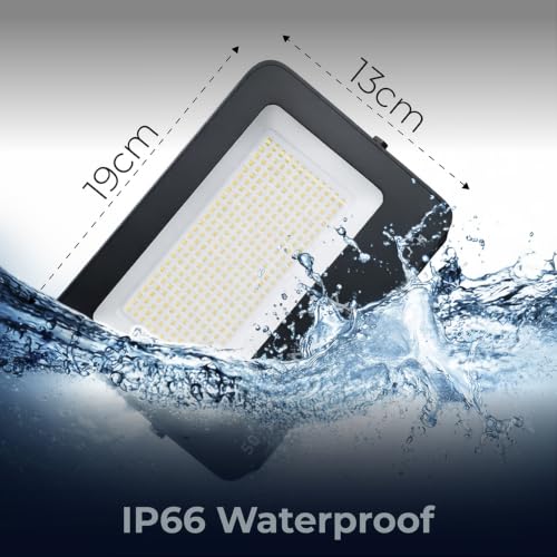 Image of Nortek Eshaa 50W LED Flood Light, 3 Color in 1 (Warm White /Natural White /Cool White) with Switch | Waterproof IP65 Outdoor Security Light | Wide Beam Angle | BIS Approved | 2 Year Warranty