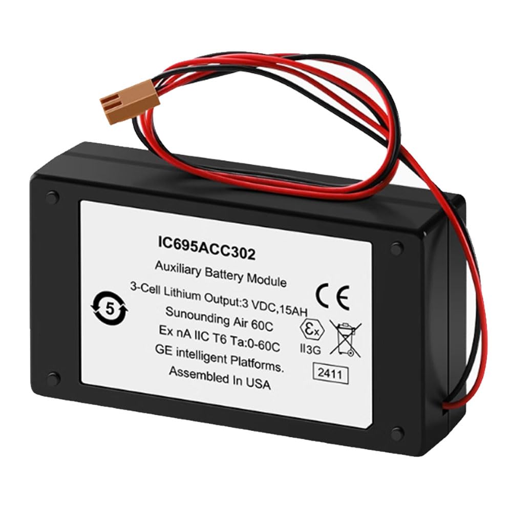 Amazon.com: YICUAA (1-Pack) IC695ACC302-AA Battery 3V 15000mAh