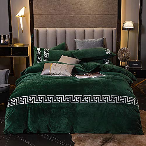 Parure de lit King Size violette en flanelle avec housse de couette