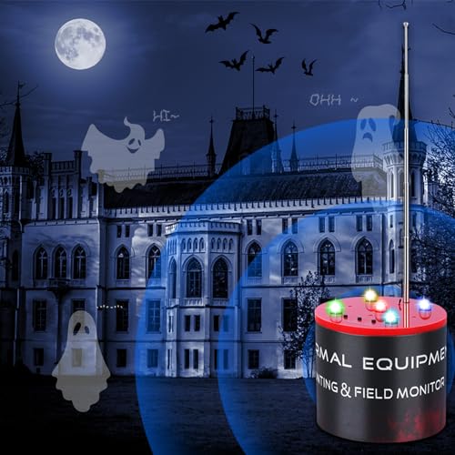 Image of Ghost Hunting Equipment - EMF Ghost Detector with 5 Adjustable Sensitivity Levels, 360 Paranormal Equipment Detection & Temperature Deviation Alerts for Professional Ghost Investigations