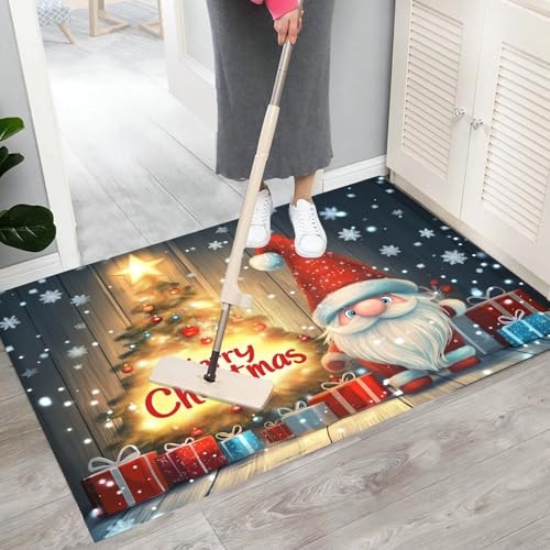 Décorations cadeaux tapis Noël entree interieur avec finitions soignées 60x90