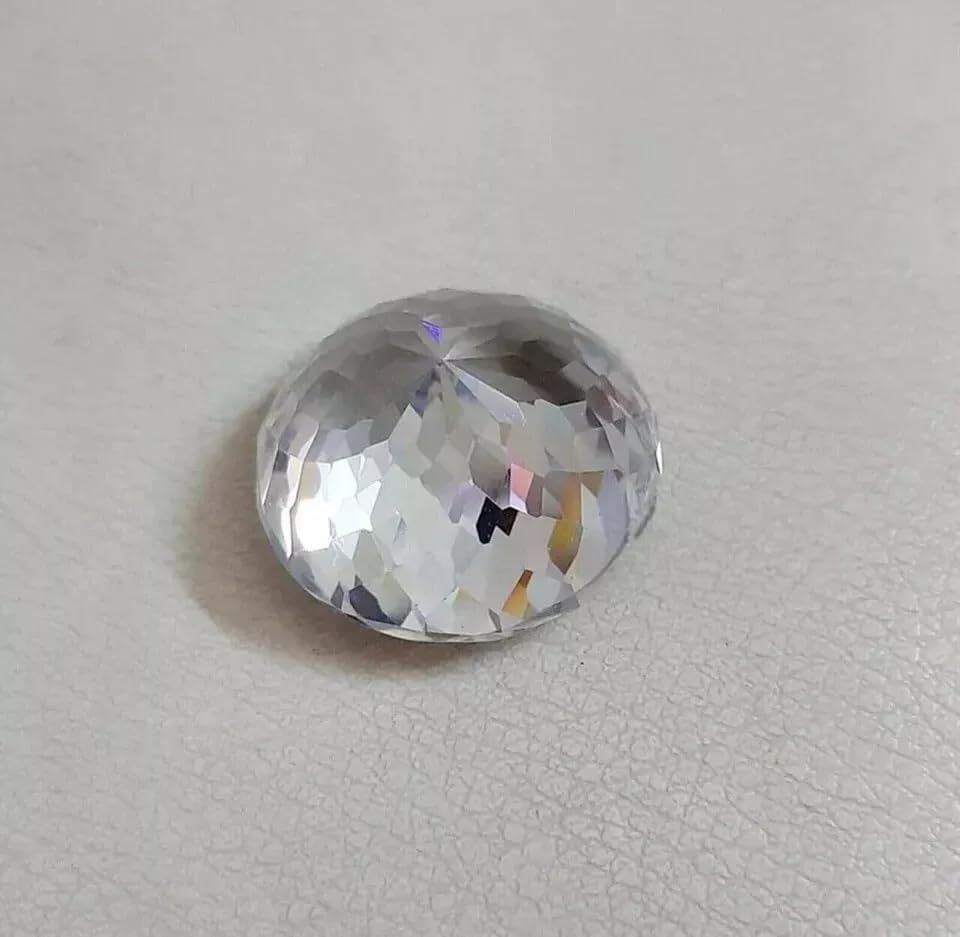 112.9 Ct Certified Natural Round Cut Cambodian White Zircon Loose Gemstone