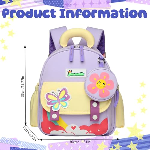Mochila infantil preescolar ligera y cómoda para niños con bolsillos laterales para botellas 2