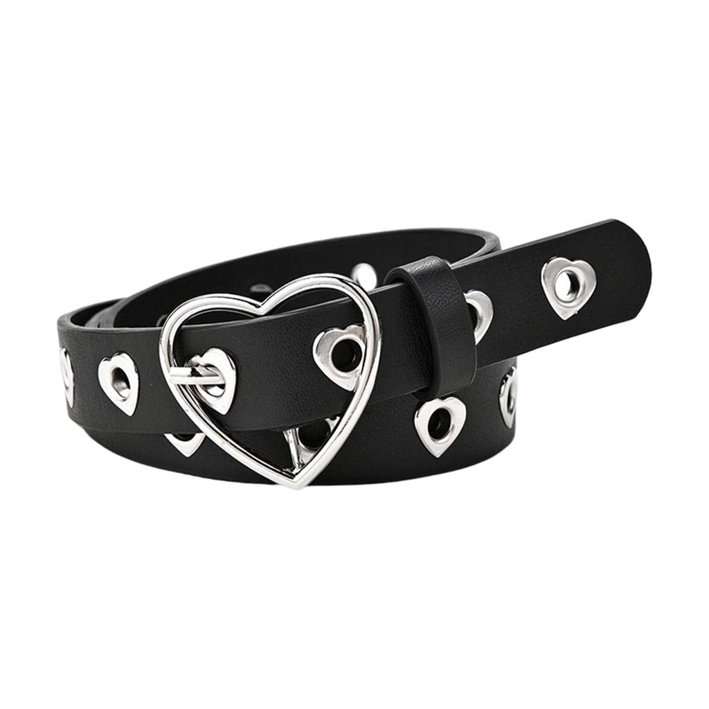 Leather PU Accessories Waistbands Leather Heart Waistband for Ladies black-image-14