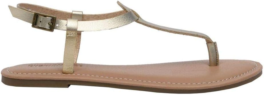 CUSHIONAIRE Women's Clea Flat Sandal with +Comfort 6 Gold