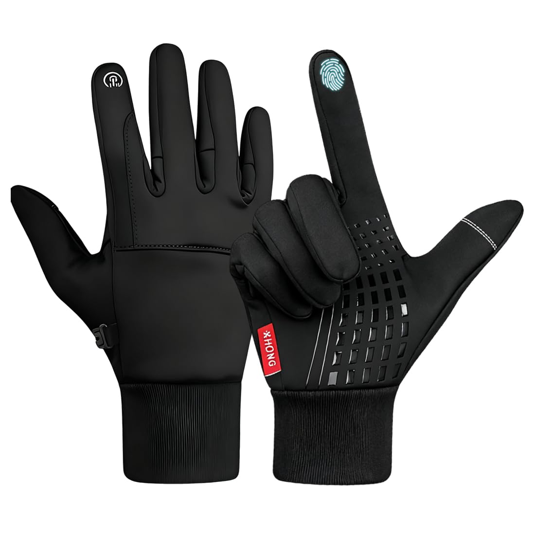 Guantes Térmicos Impermeables Calefactables Conducir Coche Invierno Hombre Mujer Táctiles Móvil Bicicleta Ciclismo Moto Nieve Esquí L Negros