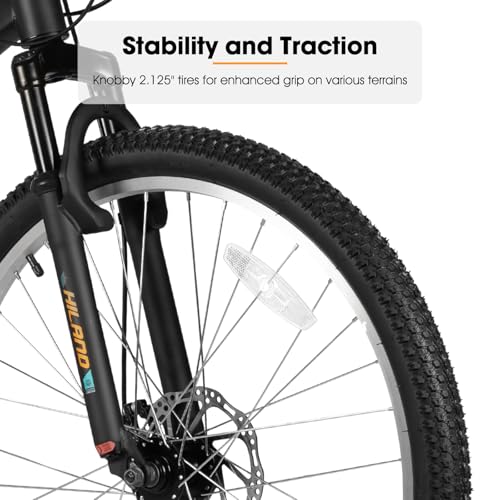 HILAND Mens and Womens Mountain Bike, 26 Inch 18 Speed