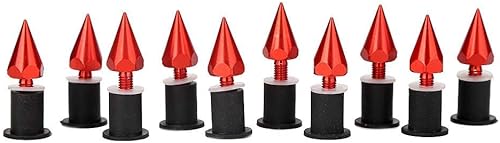 Miniatura 7 de Tornillos de pico para parabrisas, tornillos de clavija para parabrisas M5, tuercas para modificación de motocicleta (rojo)