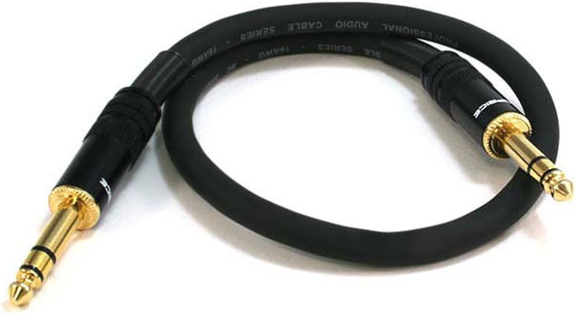 Monoprice XLR to TRS Audio Cable Bundle - 16AWG Premier Molded 3ft XLR to 1/4-Inch TRS and 1.5ft TRS to TRS Cables